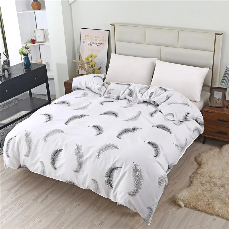 1 Piece Of Pure Natural High-Density Cotton Reactive Printing Fabric High-Quality Duvet Cover With Zipper Customizable Size Pi-Mart