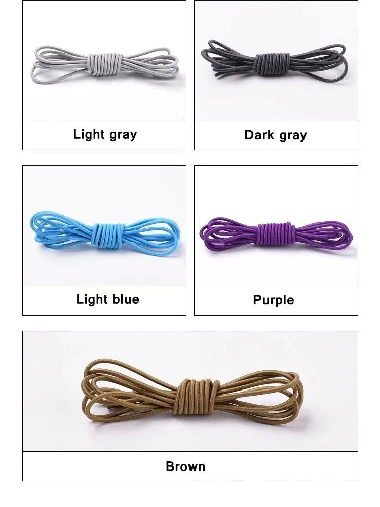 Fashion No Tie Shoelaces Elastic Laces Sneakers Flat Shoe Laces Without Ties Kids Adult Quick Shoelace One Size Fits All Shoes Pi-Mart