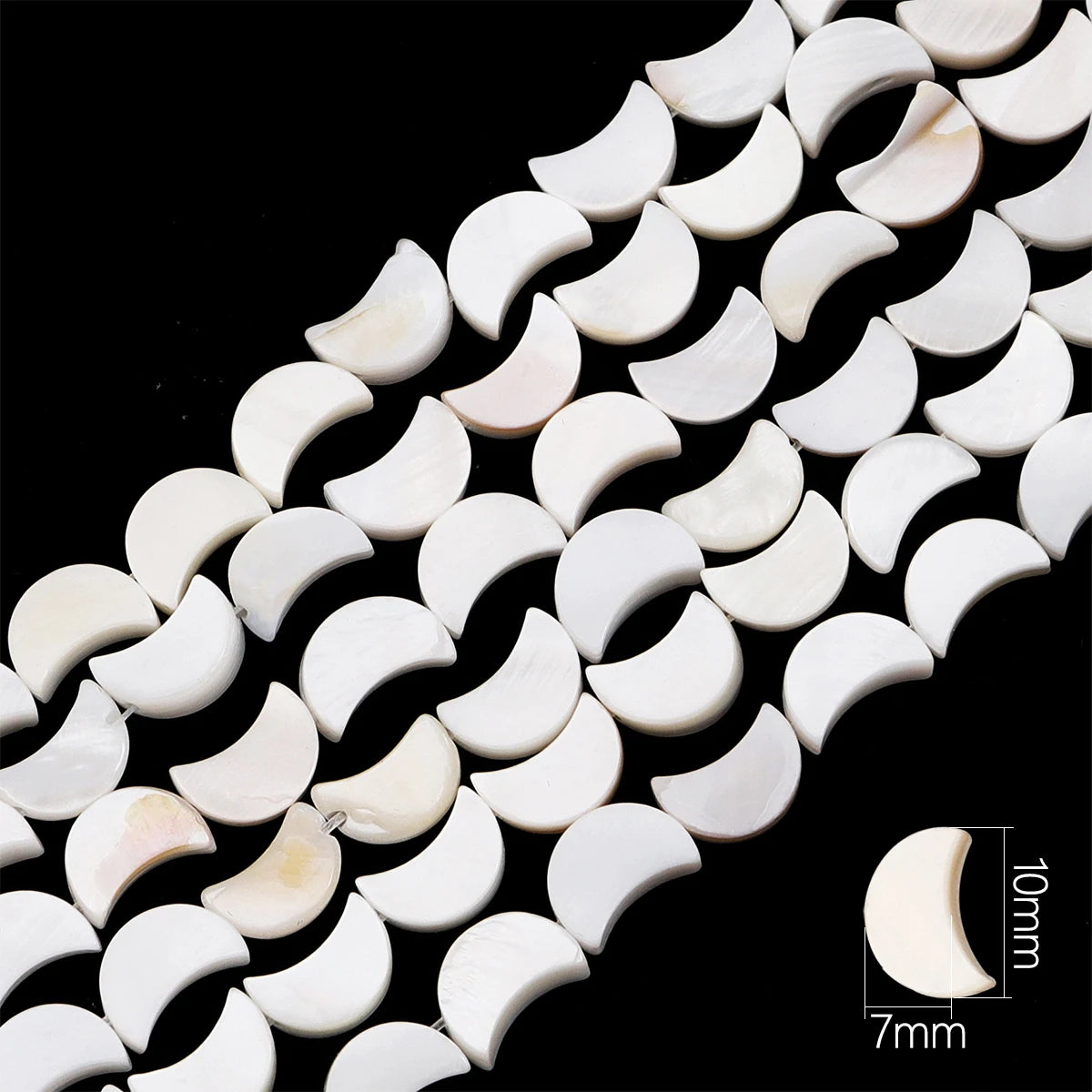 Natural Shell Beads Mother of Pearl Love Star Oval Round Flat Loose Spacer Beads for Jewelry Making DIY Charm Bracelet Necklace Pi-Mart