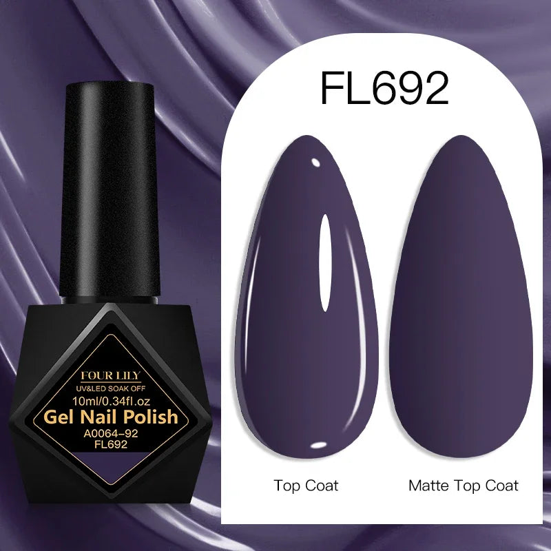 10ml Gel Nail Polish 162 Colors Nail Supplies Vernis Semi Permanent Nail Art Manicure Soak Off LED UV Gel Nail Varnishes Summer Tri Light Beauty