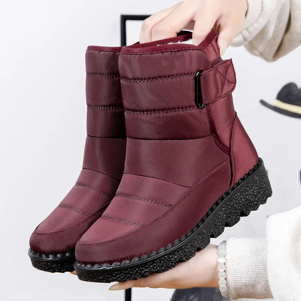 Boots Women Non Slip Waterproof Winter Snow Boots Platform Shoes for Women Warm Ankle Boots Cotton Padded Shoes Botas De Mujer LadyShow.Store