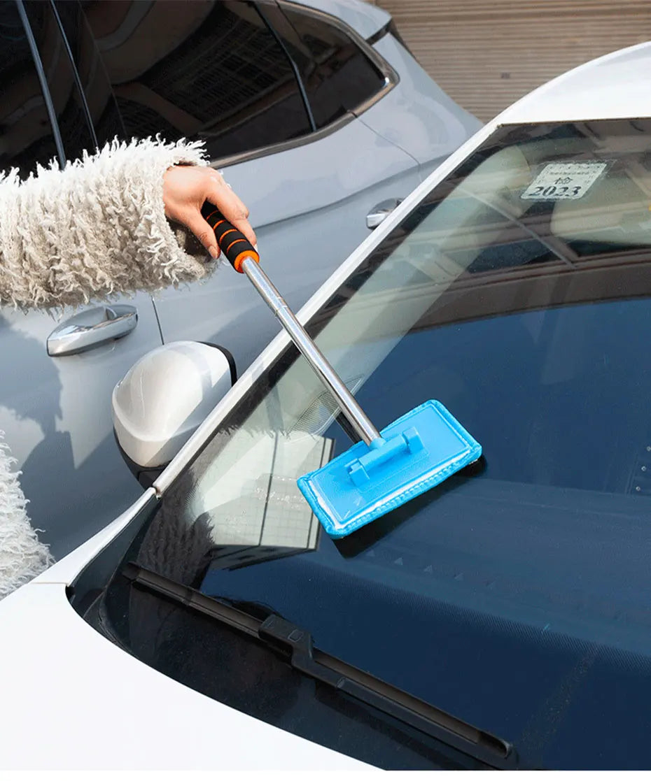 SEAMETAL Car Front Windshield Defogging Brush Telescopic Long Handle Car Household Glass Clean Brushes Dust Remover Tool Pi-Mart