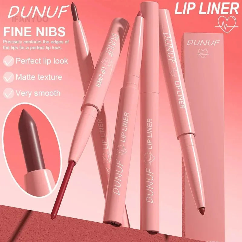 Lip Liner Pencil Long-Lasting Matte Creamy Plumping Lip Stain Waterproof Natural Nude Brown Slim Lip Liner Makeup Pi-Mart