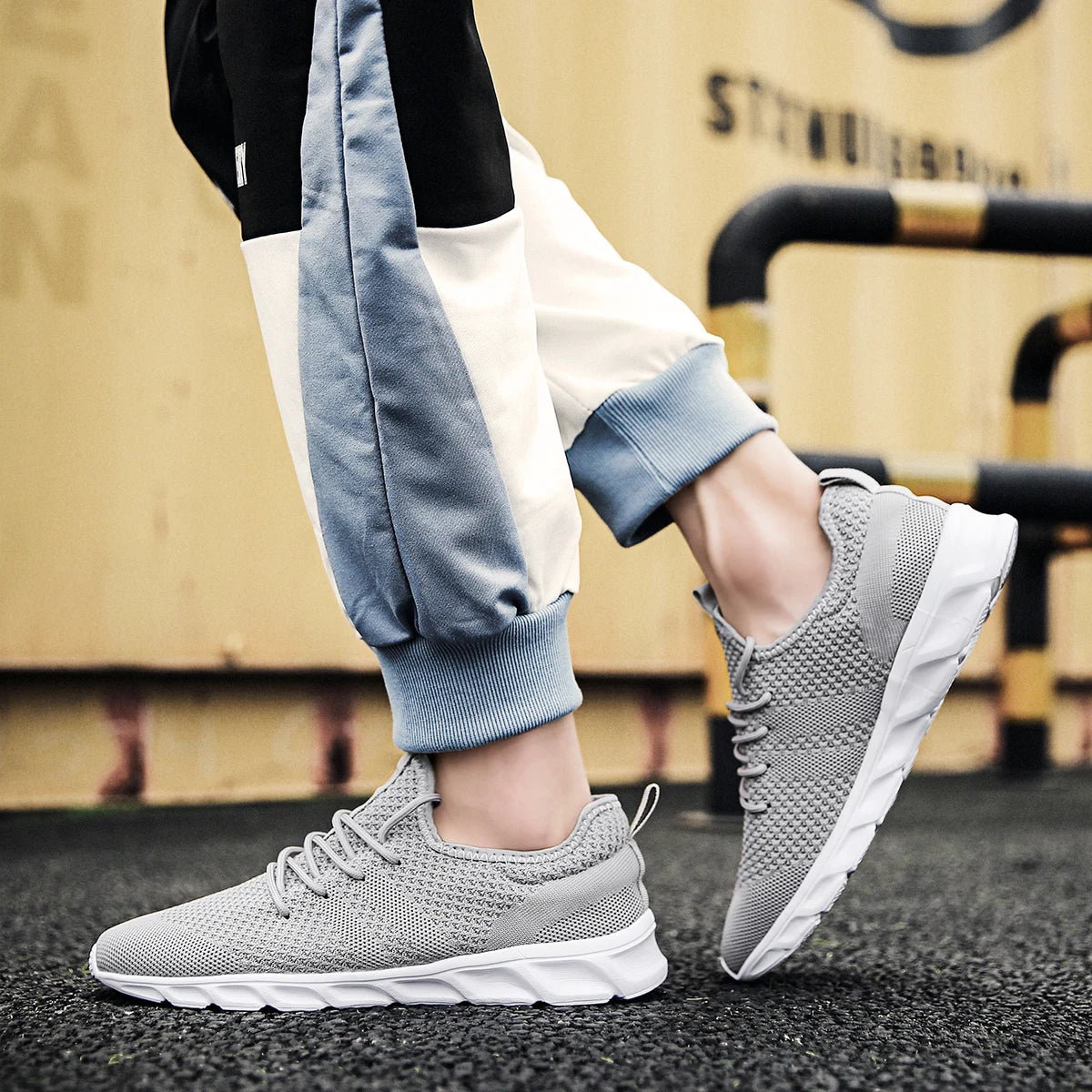 Breathable Men's Sneaker Casual Antiskid and Wear-resistant Jogging Men Sport Shoes Hot Sale Light Man Running Comfortable Pi-Mart