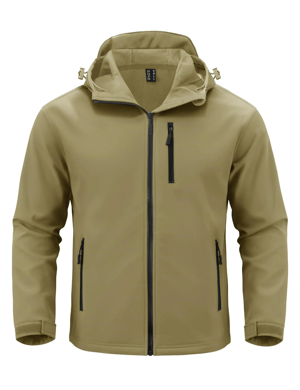 TACVASEN Hooded Rain Softshell Jacket Mens Fleece Lined Waterproof Jacket Work Jacket Outdoor Trekking Hiking Windbreaker Male Pi-Mart