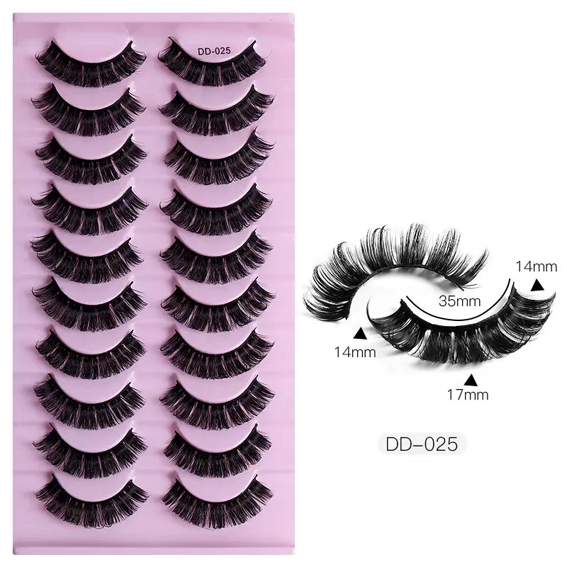 Faux mink eyelashes natural 3d mink lashes makeup volume false eyelashes in bulk cilio H13 E-08 Pi-Mart