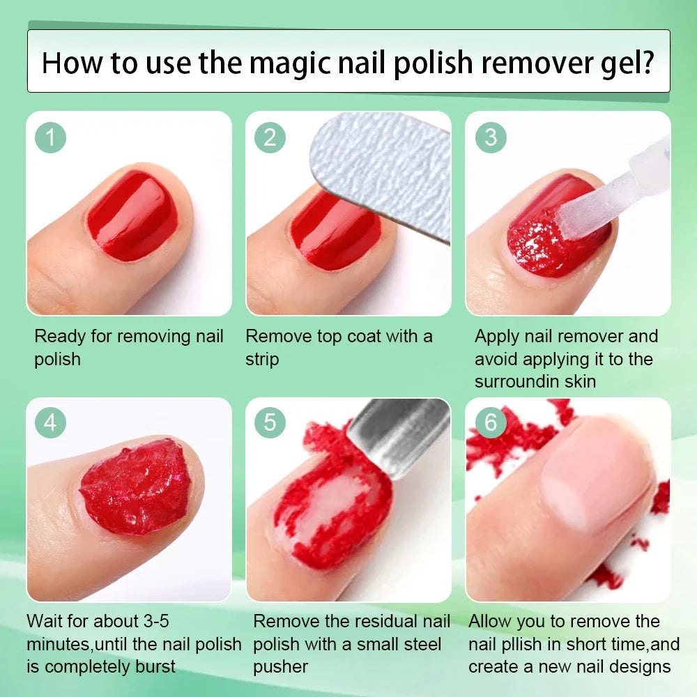 MAFANAILS 15ml Magic Remover Nail Gel Polish Remover UV Gel Polish Fast Remove Semi Permanent Varnish Polish Cancel Glue 15&ml Tri Light Beauty