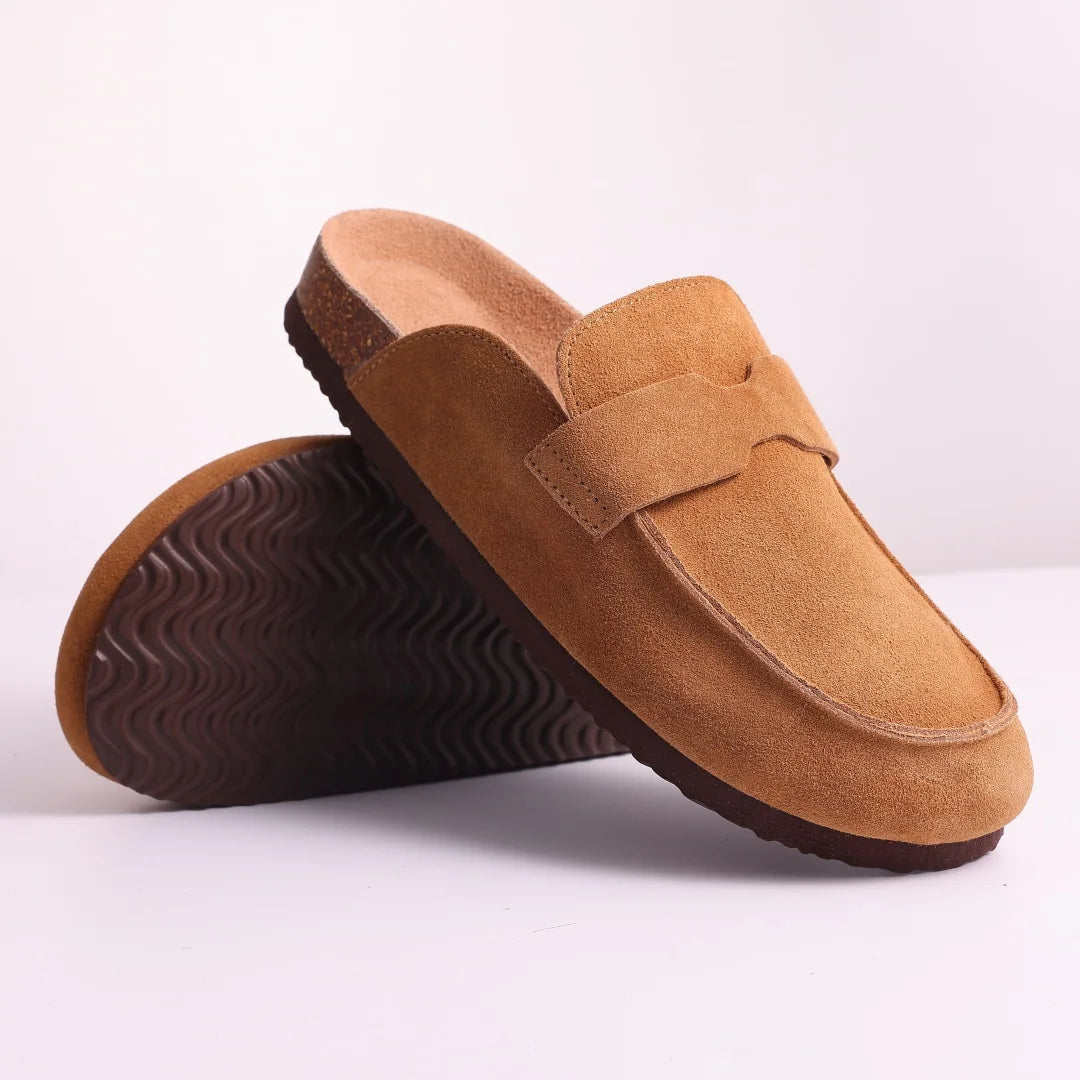 Litfun New Women Clogs For Women Fashion Cork Suede Mules Slipper Classic Cork Antislip For Outdoor Slippers With Arch Support LadyShow.Store