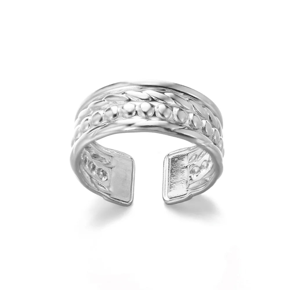 316L Stainless Steel Shell Rings for Women Adjustable Gold Color Little Star Open Rings Female Jewelry Weddings Gifts New Trendy Pi-Mart