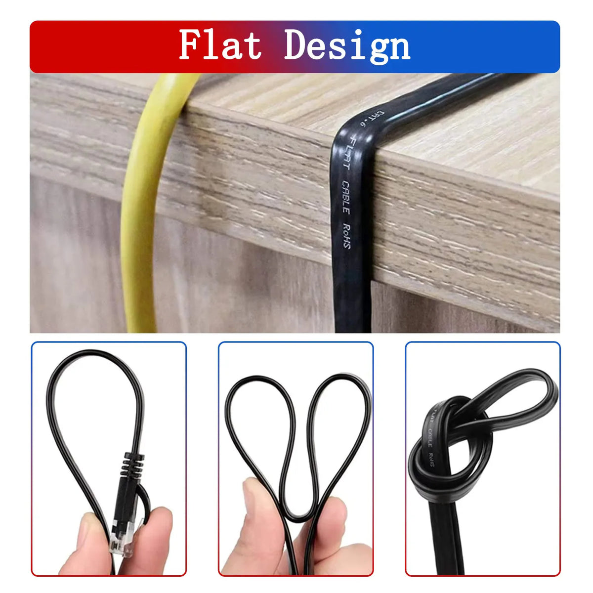 Cat 6 Ethernet Cable LAN Network Cord,Internet, Network Cable - Supports Cat6 Network Standar Gigabit high-speed Network Cable Pi-Mart