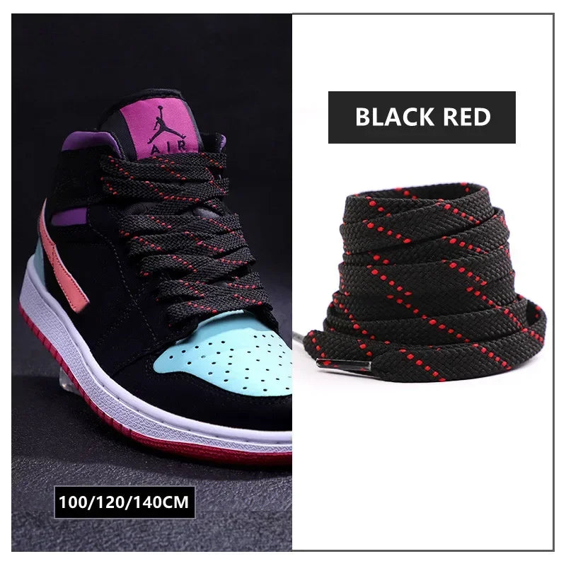 Classic Shoelaces for Sneakers Flat Mixed-colors Shoe laces AF1/AJ Shoelace Elastic Laces Shoes 100/120/140CM Strings 1Pair Pi-Mart