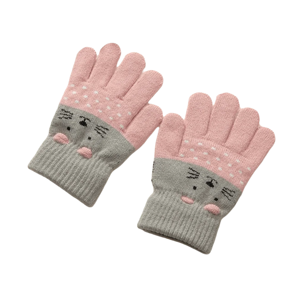 3- 10Years Old Fashion Warm Winter Gloves Coldproof Candy Color Children Mittens Soft Elastic Gloves Outdoor Pi-Mart