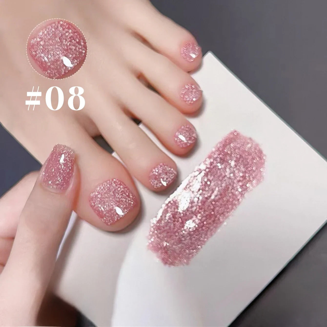 SHAKA 1-8pcs Popular Versatile Whitening Pink Green Blue Bling Gel Super Glitter Water Light Broken Diamond Gel Nail Polish Tri Light Beauty