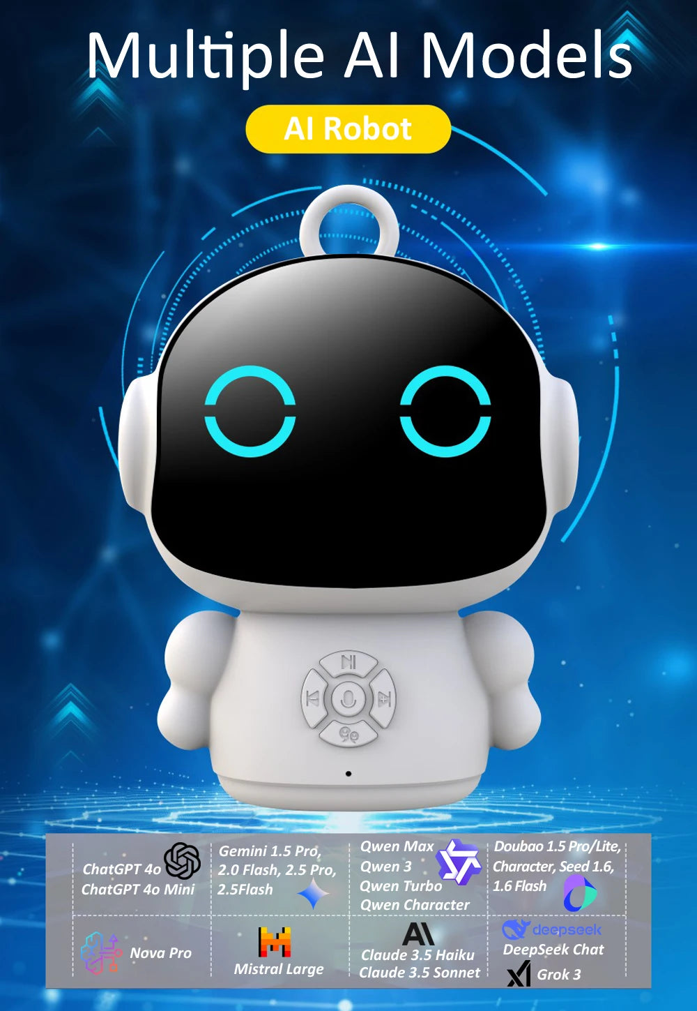 Smart AI Robot WiFi Early Education Toys for Children Speech Recognition & Voice Interactive Educational Learning Machine Pi-Mart
