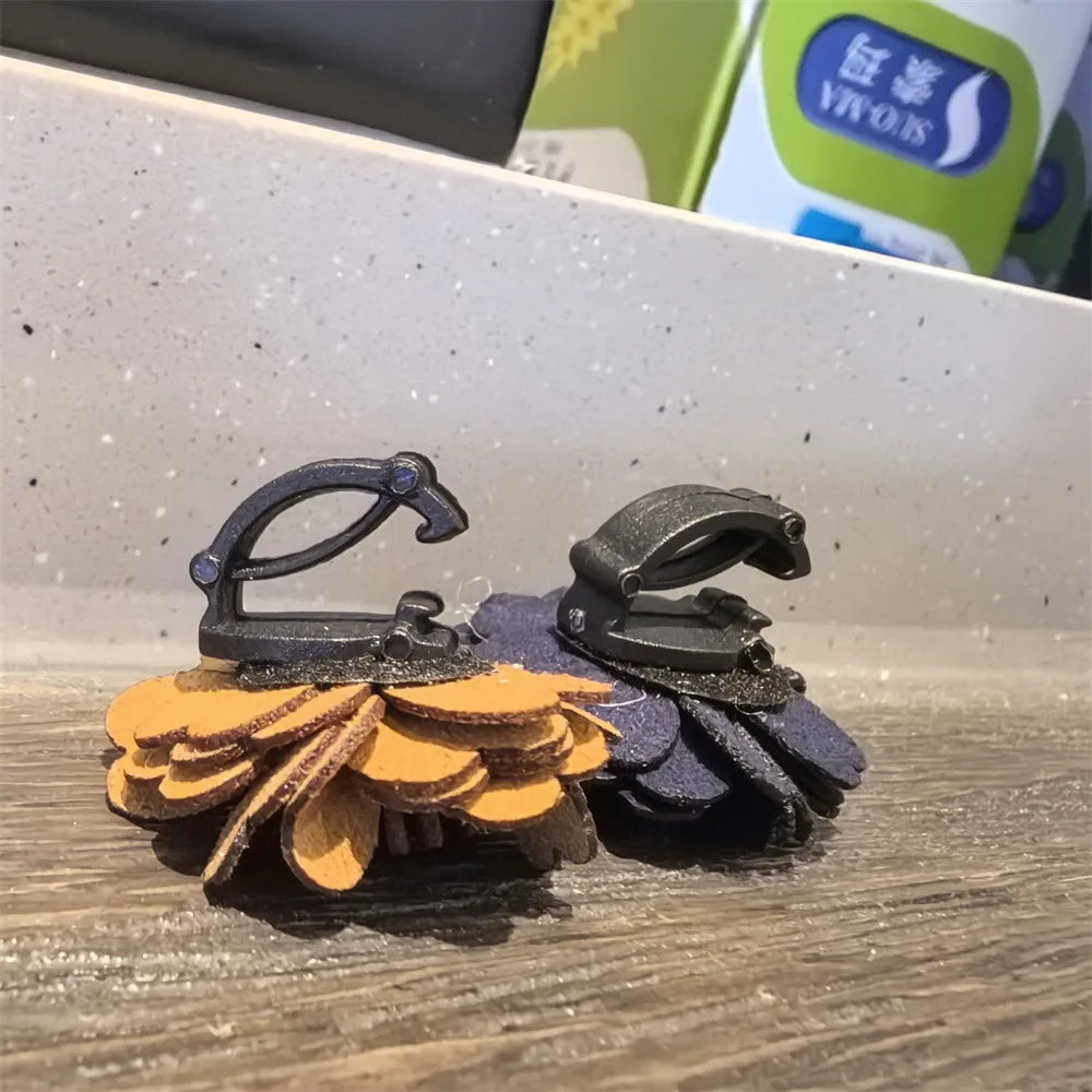 1Pcs Autumn Winter Maillard Tassel Pendant Shoe Charms Leather Flower Shoelace Buckle Sports Shoe Decoration Accessory Buckle Pi-Mart