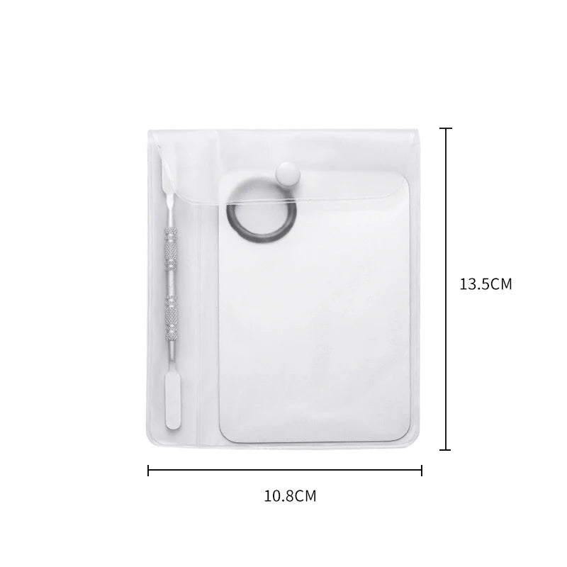 Makeup Mixing Palette Foundation Lipstick Eye Shadow Stainless Steel Mixer Palette with Spatula Mixing Stick Beauty Tools Nail-A Pi-Mart
