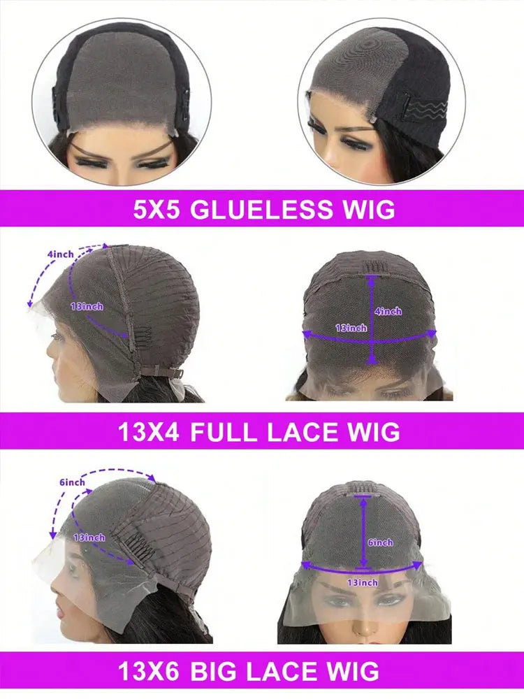 40 42 Inch 13x4 13x6 HD Transparent Bone Straight Lace Front Wigs 250% Brazilian Human Hair Wigs 5x5 Glueless Lace Closure Wigs LadyShow.Store