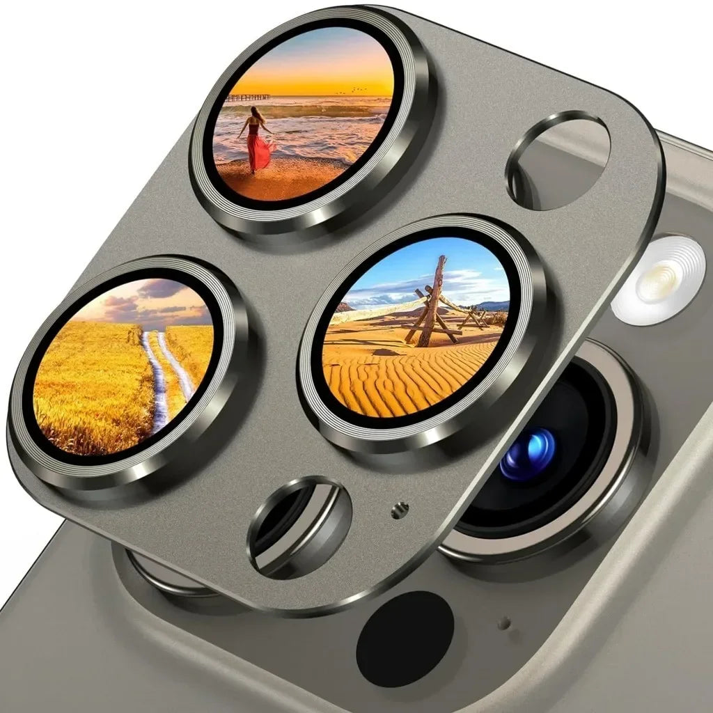 Metal Camera Lens Protector For IPhone 15 16Pro Max Aluminum Alloy Tempered Glass Cover Screen Protector For IPhone 15 16Pro Pi-Mart