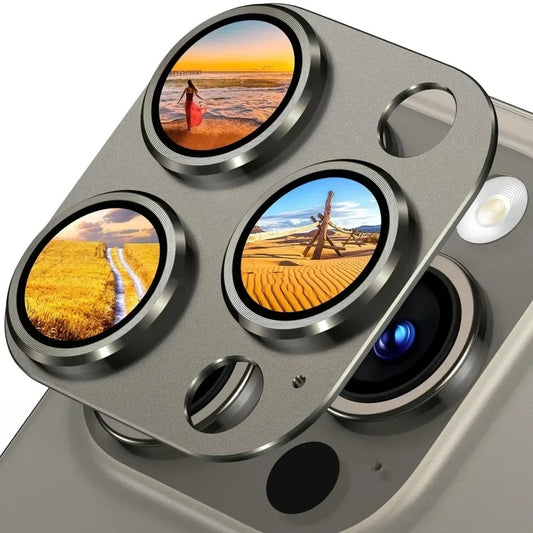 Metal Camera Lens Protector For IPhone 15 16Pro Max Aluminum Alloy Tempered Glass Cover Screen Protector For IPhone 15 16Pro Pi-Mart