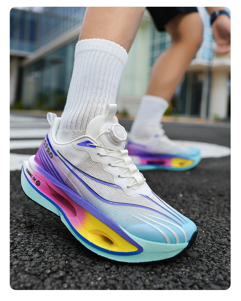 2026 Running Shoes Carbon Board Marathon Men Sports Breathable Lightweight Women's Comfortable Athletic Nonskid Casual Sneakers Pi-Mart