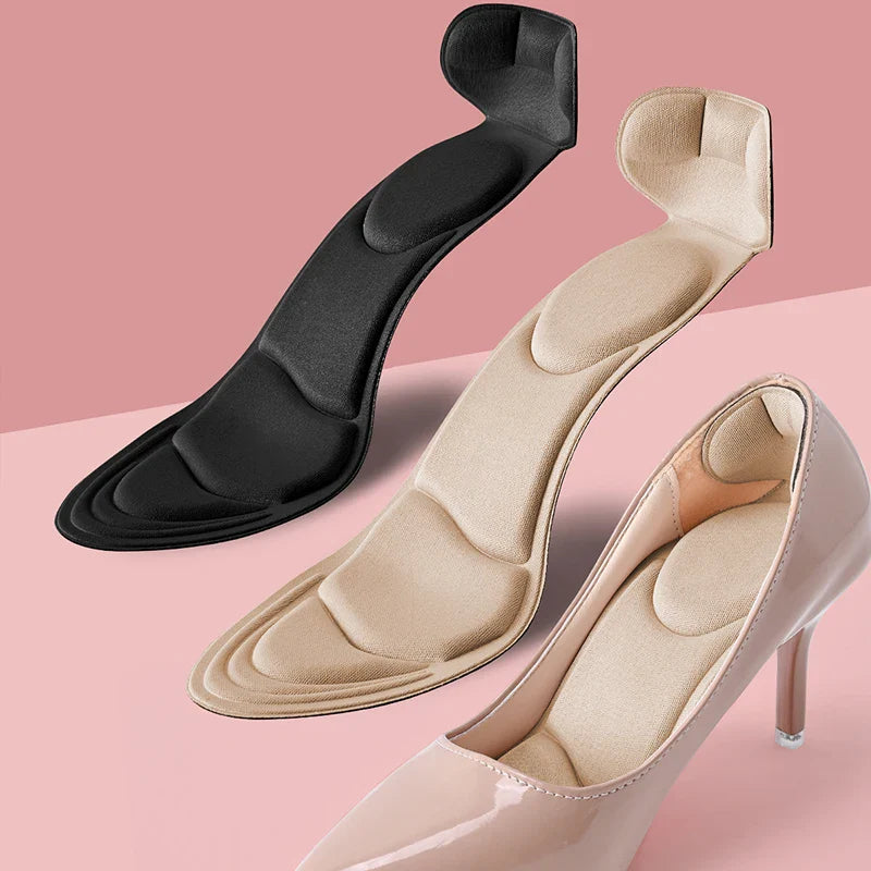 Memory Foam Insoles Women High-heel Shoes Insoles Anti-slip Cutable Insole Comfort Breathable Heel Protection Massage Shoe Pads LadyShow.Store