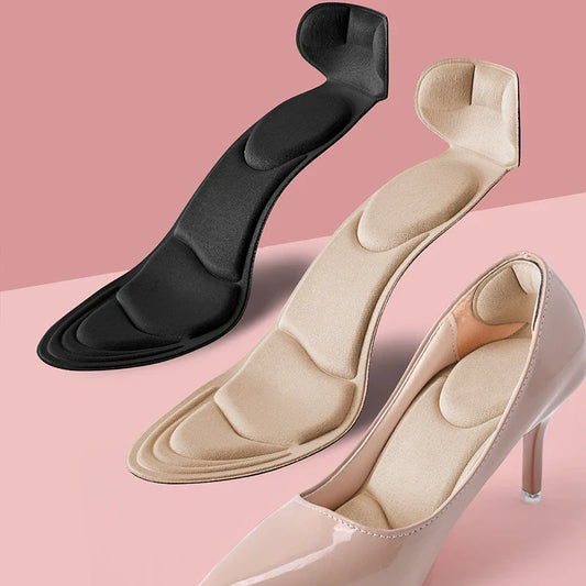 Memory Foam Insoles Women High-heel Shoes Insoles Anti-slip Cutable Insole Comfort Breathable Heel Protection Massage Shoe Pads LadyShow.Store