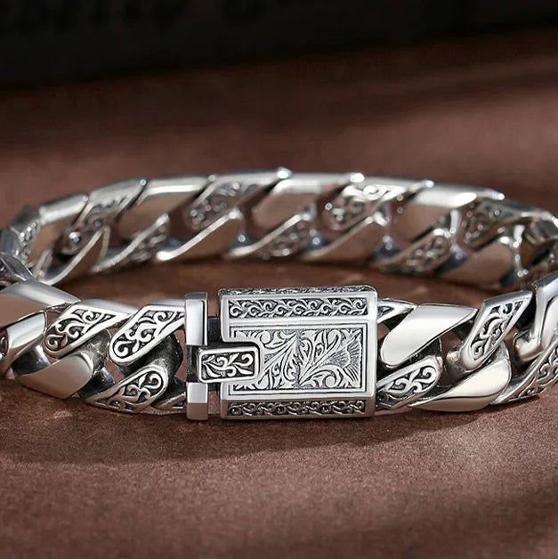 S925 Sterling Silver Timeless Vine Garland Buckle Retro Punk Tank Bracelet Jewelry Creativity Gift Factory Price Pi-Mart