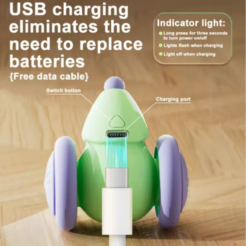 Interactive Cat Toy Electric Mouse Car Automatic Teaser Kitten Pet Toys Rechargeable Intelligent Obstacle Avoidance Cat Car Toy Pi-Mart