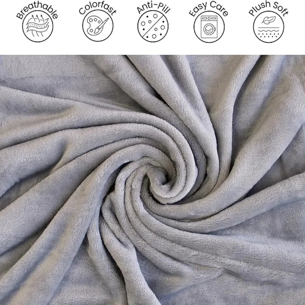 Cozy Flannel Winter Wearable Blanket Warm Sofa Throw Blanket Soft Thickened Leisure Blanket Winter Pi-Mart