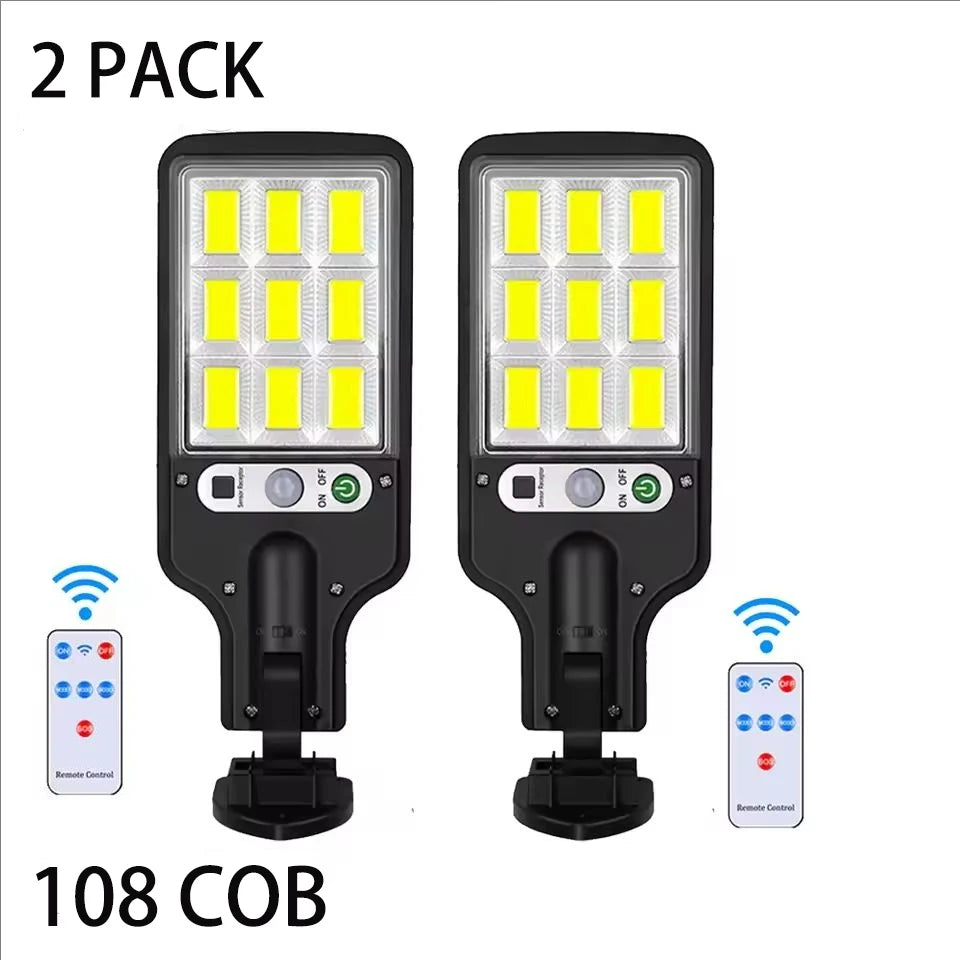Outdoor Solar Wall Led Light with Human Body Motion Sensor 3 Modes Garden Terrace Garage Courtyard Waterproof Street Lighting Pi-Mart