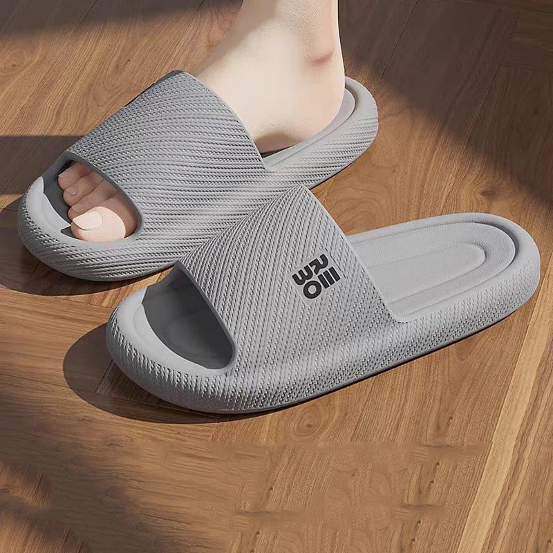 Summer Fashion Slippers Men Shoes Cloud Slippers For Men Home Flat Sandals Massage Flip Flops Couples Bathroom Indoor Slides Pi-Mart
