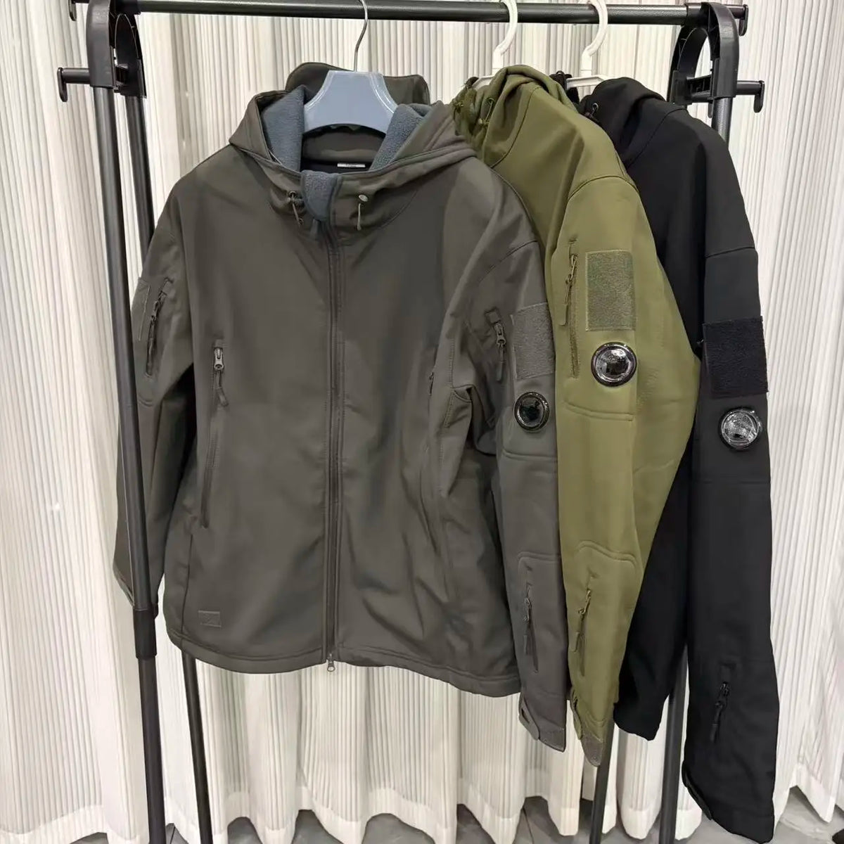 Men's Stormtrooper Jacket Windproof, Warm, Waterproof, Velvet Hooded Jacket Cycling Jacket Mountaineering Jacket Winter Jacket Pi-Mart