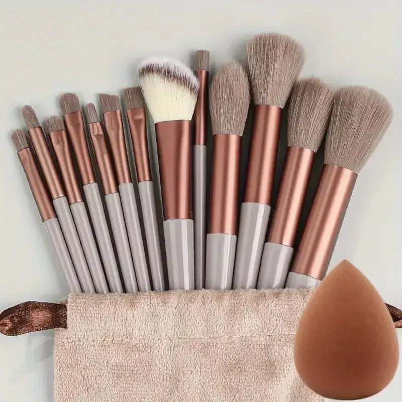 Professional Makeup Brush Set - Soft Fluffy Kabuki & Blending Brushes for Foundation, Powder, Eyeshadow | Beauty Tools Kit LadyShow.Store