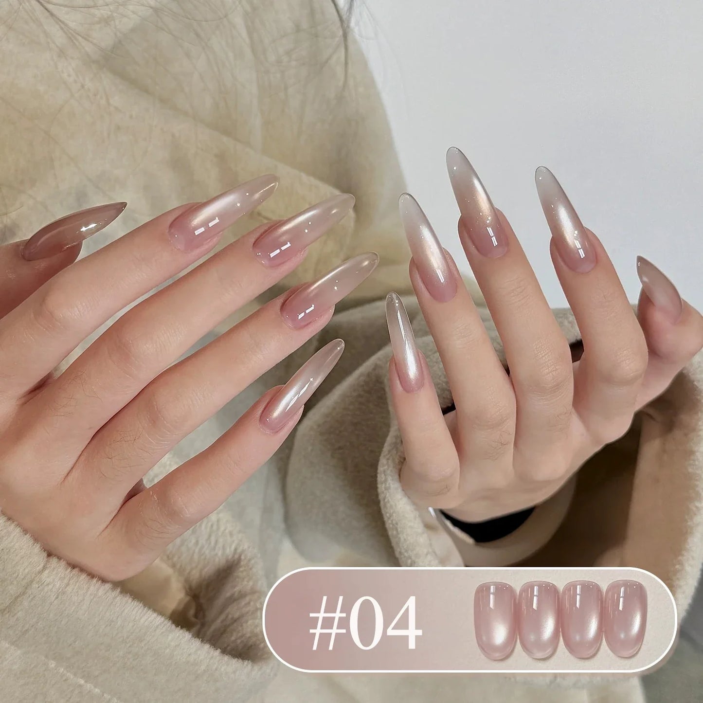 SHAKA 1-16pcs Flash Pure Lust Golden Light Heroine Cat Eye Gel Nail Polish Whitening Ice Transparent Autumn High-end Nail Art Tri Light Beauty