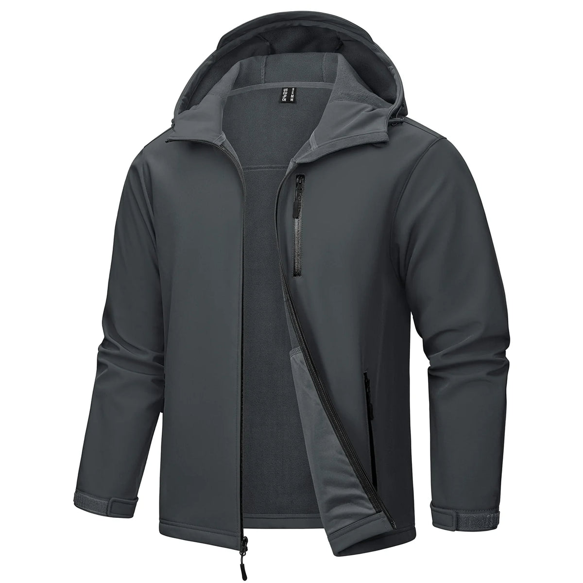 TACVASEN Hooded Softshell Jacket Mens Waterproof Rain Jacket Fleece Lined Work Jacket Outdoor Trekking Hiking Windbreaker Male Pi-Mart