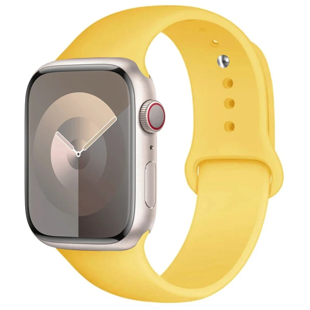 Silicone Band For Apple Watch strap 44mm 45mm 40mm 41mm 42-38mm 45 mm sport bracelet iwatch series 8 7 6 5 4 3 SE 9 Ultra 2 49mm LadyShow.Store