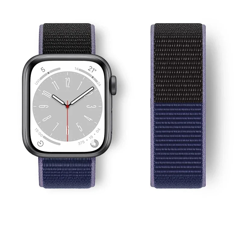 Nylon Sport loop Strap For Apple Watch Band 44mm 42/40mm 45mm  38/41mm pride Bracelet iwatch Ultra2 49mm Series 9 8 se 7 6 5 4 3 LadyShow.Store