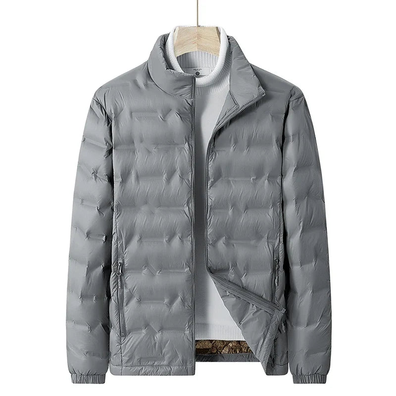 Men Winter New Down Jacket Men Hooded Waterproof Windproof Puffer Jacket Detachable Hat Coat Casual Lightweight Down Jacket Male LadyShow.Store