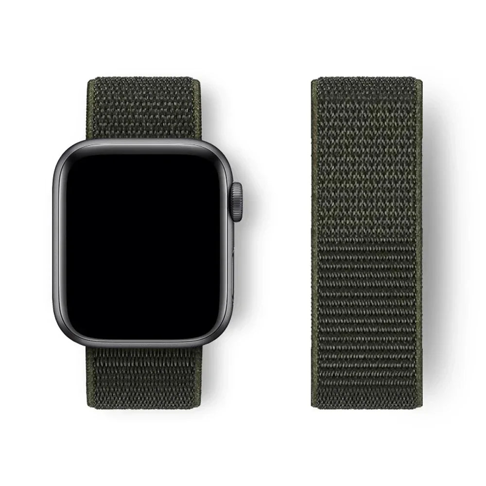Nylon Sport loop Strap For Apple Watch Band 44mm 42/40mm 45mm  38/41mm pride Bracelet iwatch Ultra2 49mm Series 9 8 se 7 6 5 4 3 LadyShow.Store