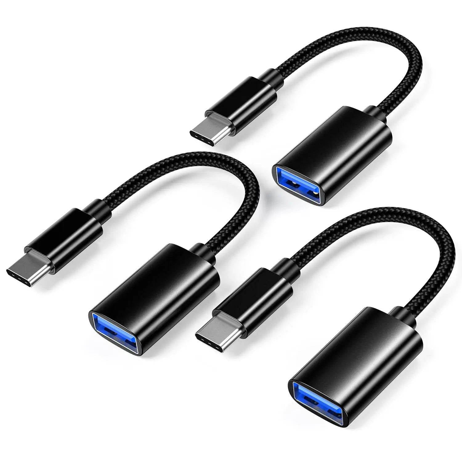 USB-C to USB Adapter, USB-C Male to USB Female OTG Data Cable, Suitable for MacBook Pro/Air, iPhone 16 Pro Max/16 Plus/16e/15 Pi-Mart