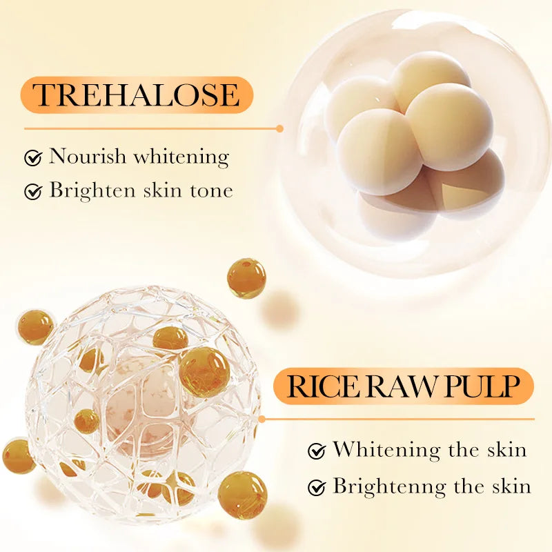 Bioaoua Rice Puree Freeze-Dried Powder, Penetrates and Nourishes, Repairs Damaged Skin Texture, Rebuilds Skin Barrier, Whitens and Brightens Skin Tone, Increases Skin Elasticity, a Product Specifically for Beauty Salons, Can Also Be Used at Home for Be... Tri Light Beauty