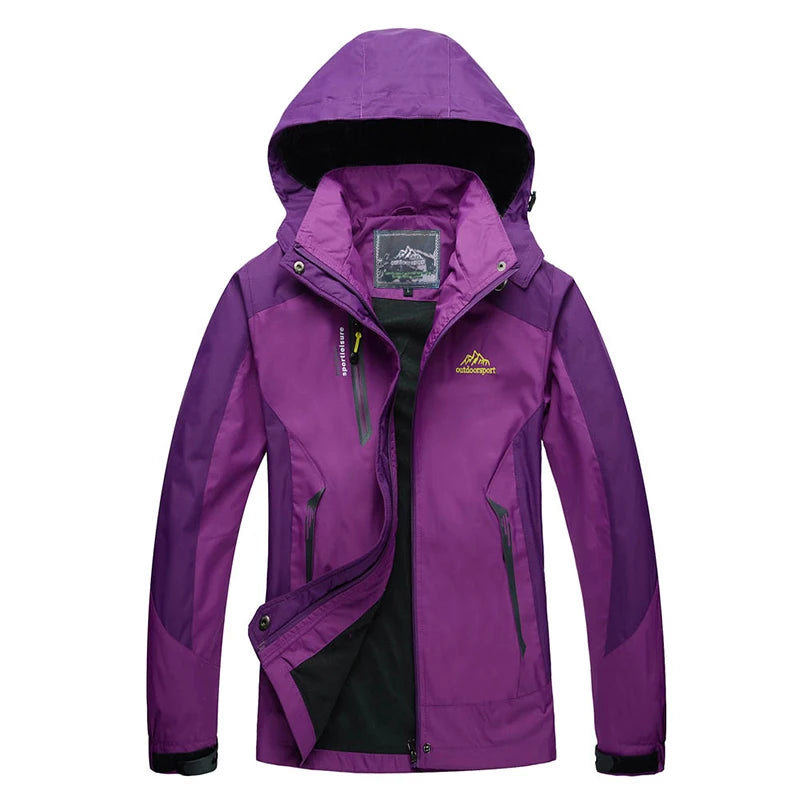 TRVLWEGO Women's Waterproof Hiking Jacket Windproof Windbreaker Camping Hunting Climbing Trekking Fishing Coat Outdoor Clothing Pi-Mart