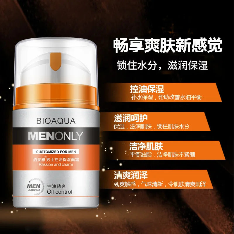 BIOAQUA Men Deep Hydrating Face Cream Moisturizing Oil-control Anti Wrinkle Essence Face Cream Facial Cream Skin Care Pi-Mart