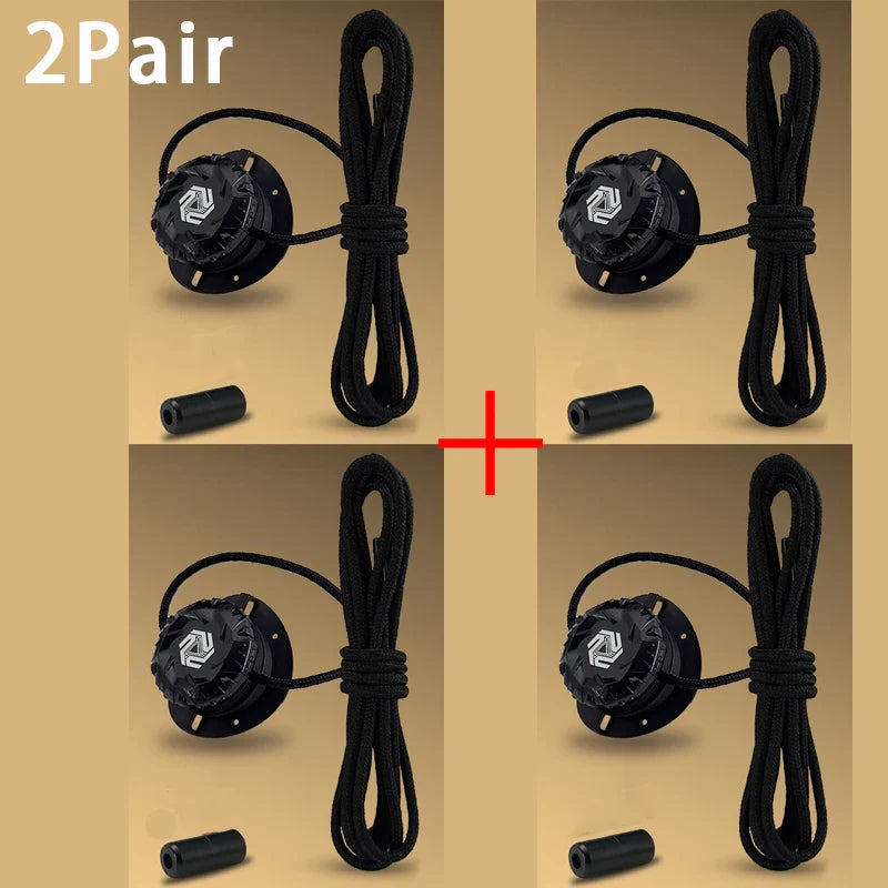 Fashion Swivel Buckle Laces Automatic Shoelace Without ties Kids Adult Sneakers No Tie Shoe laces Shoe accessories 1Pair/2Pair LadyShow.Store