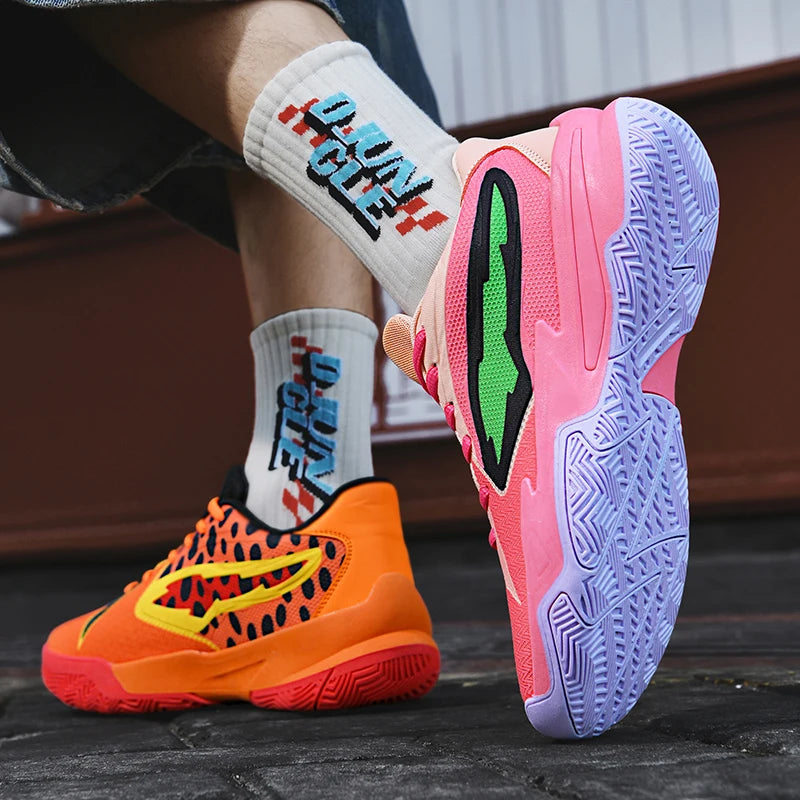 Men's Athletic Basketball Sneakers Breathable Cushioning Non-Slip Wearable Gym Training Running Shoes for Men And Women Pi-Mart