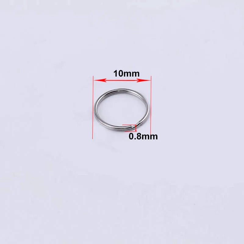 50pcs Key Ring Connector for DIY Keychain Making Findings Pi-Mart