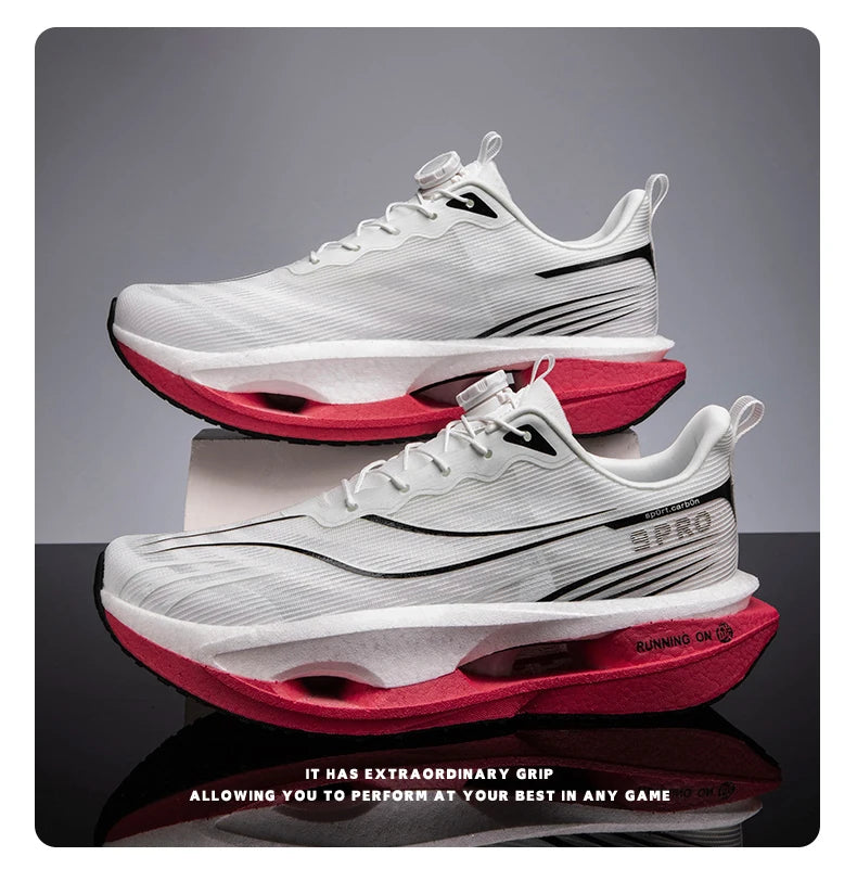 2026 Running Shoes Carbon Board Marathon Men Sports Breathable Lightweight Women's Comfortable Athletic Nonskid Casual Sneakers Pi-Mart
