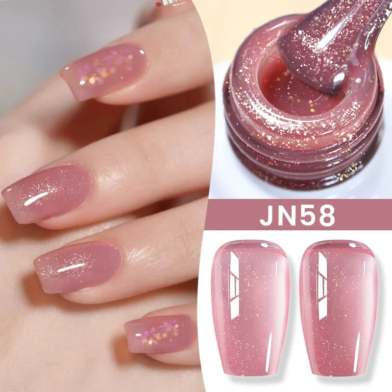 BORN PRETTY 83 Colors 10ml Jelly Nude Gel Nail Polish Autumn Amber Semi Transparent Manicure Soak off UV LED Nails Gel Varnish Tri Light Beauty