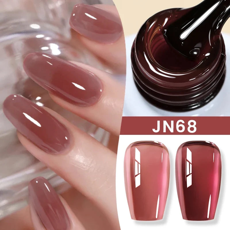 BORN PRETTY 83 Colors 10ml Jelly Nude Gel Nail Polish Autumn Amber Semi Transparent Manicure Soak off UV LED Nails Gel Varnish Tri Light Beauty
