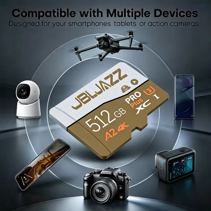 Micro TF SD Card Ultra SD Memory Card 64GB 256GB 512GB 128GB MicroSD U3 A2 4K TF Flash Cards for Xiaomi Phone Camera Table PC Pi-Mart